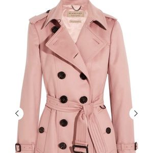 pink burberry coat